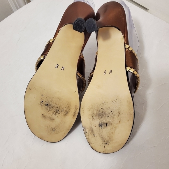 Jack Rogers Brown and Gold Sandals - Picture 5 of 8